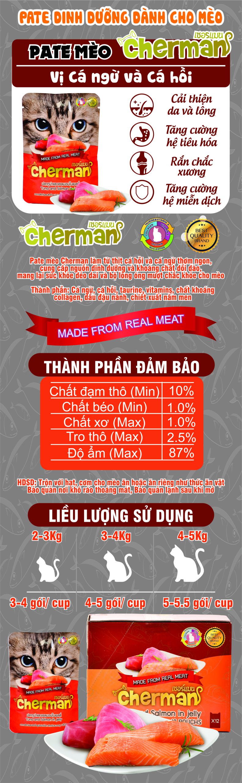 Pate Vị Cá Ngừ Và Cá Hồi