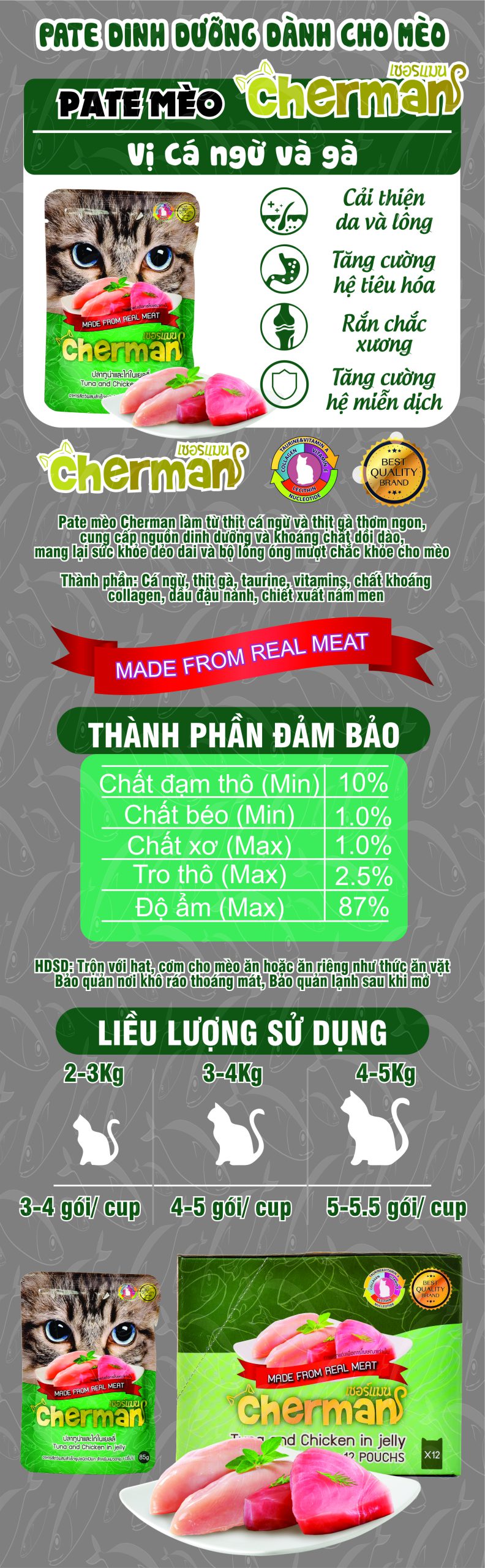 Pate Vị Cá Ngừ Và Gà