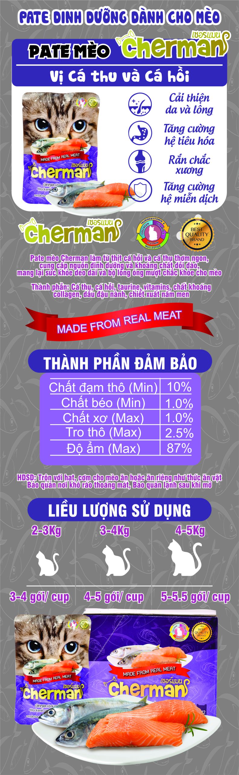 Pate Vị Cá Thu Và Cá Hồi